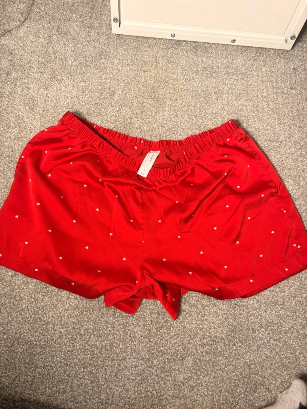 Target Red Satin Heart-Print Pajama Set - Picture 3 of 4